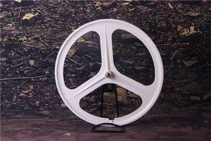 Aero Spoke Wheels 700C Magmesium Alloy Material Disc Brake Bicycle Wheel with 3 spokes