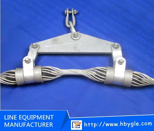 Aluminum alloy preformed suspension clamp/ADSS/OPGW cable, no armor rod, less