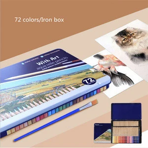 Amazon Custom 72pcs Water Soluble Colored Pencils For Art Students &amp; Professionals with Assorted Colors for Sketch Coloring Page