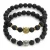 Import Amazon Hot Sale 8mm Natural Black Lava stone Night Owl Diffuser Stretch Bracelet For Mens from China