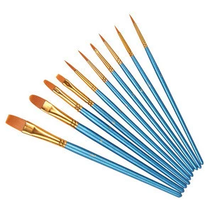Amazon Hot Selling Brush Making Supplies Wooden Bristle Painting Brush For Water Color Brush Pen Set