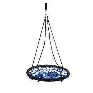 Amazon Hot selling Garden Spider Easy to Install Nest Swing Set Nylon Rope Round Outdoor Web Net Swing