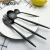 Import amazon top seller knife fork black knife fork spoon set in box from China