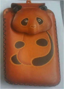 animal leather phone case / animal leather coin purse / handmade leather craft