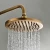 Import Antique Brass Tub Shower Faucet with 8 inch Shower Head + Hand Shower from China