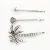 Import Antique Gold Silver Zinc Alloy Palm Tree Shell Starfish Hair Clip 3 Pcs Set Bobby Pins Barrette Hairpin from China