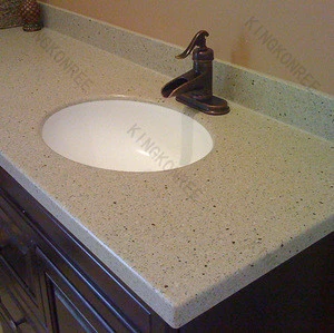 Artificial stone kitchen counter top, 3/4 thick customized vanity top factory price.