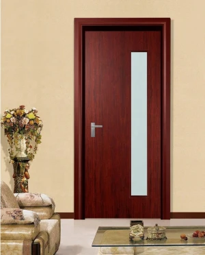 Asia home use living room PVC door CE bathroom sound proof pvc MDF board door with glass