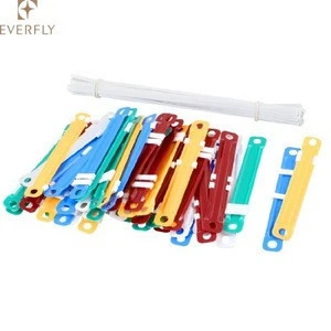 Assorted color plastic 8cm low price office binding supplies file clips