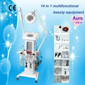 AU-2008 14 in 1 Multifunctional facial beauty instrument with Cold &amp; Hot therapy