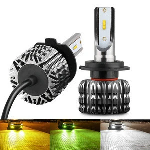 Auto lighting system 12v 9012 h8 h11 h7 hb4 9006 hb3 9005 none fan cooling 8000lm 3 colors car led headlight bulb h4