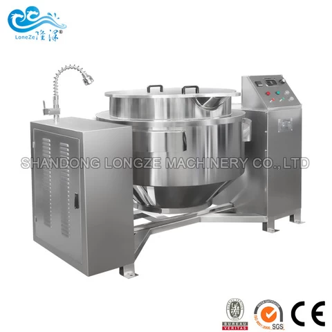Automatic big capacity Chinese cooking equipment for soup industrial stainless cooking wok  machine