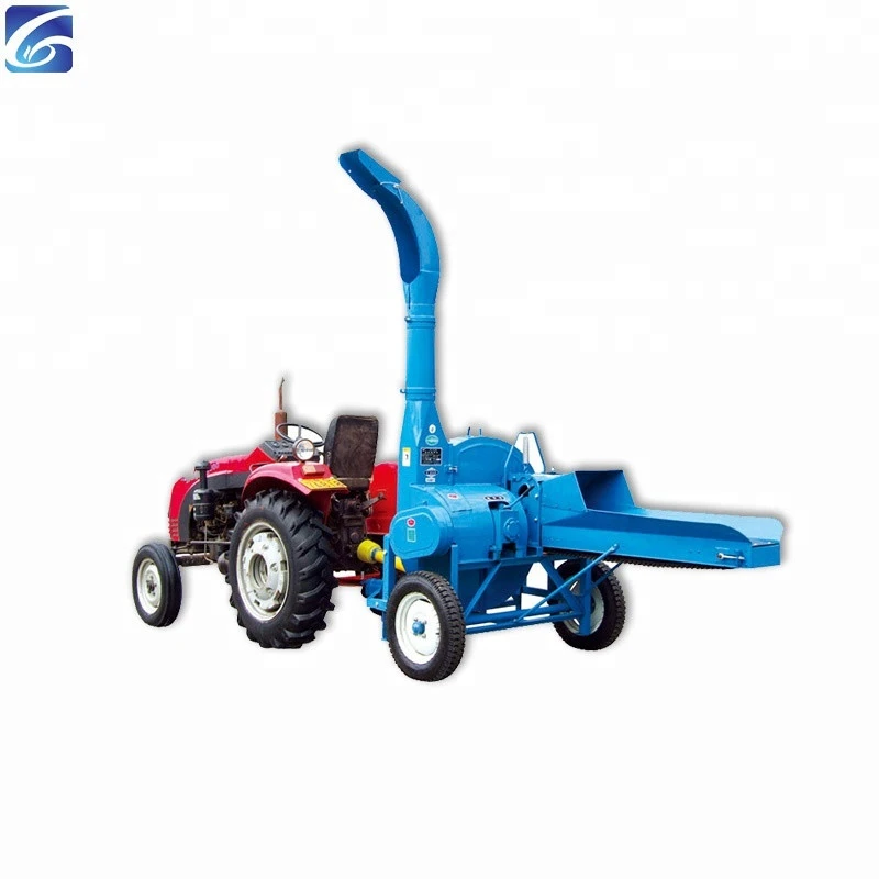 Automatic Tractor-mounted Small Agricultural Silage Shredder Machine Hay Grinder Animal Feed Hammer Mill