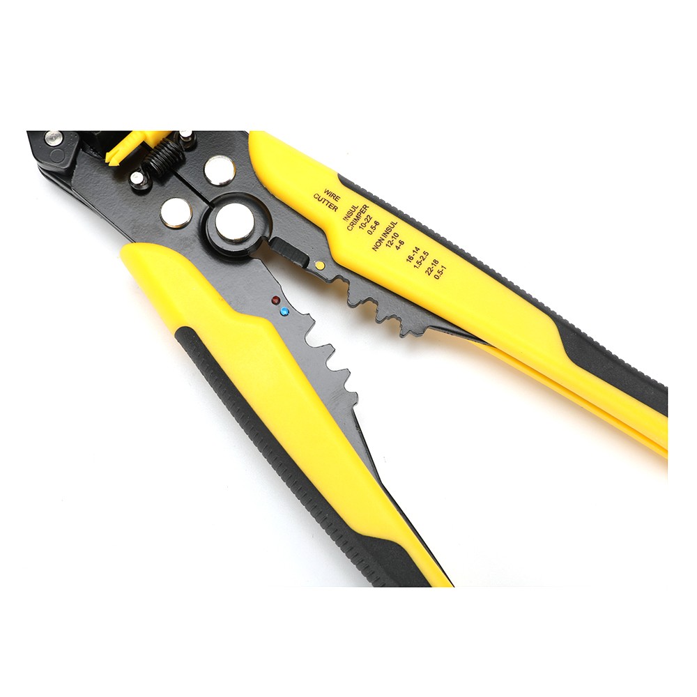 AWG24-10 0.2-6mm Adjustable Multi- Function Copper Scrap Cutter Wire Stripper Crimper Plier Cable Wire Stripping Tool