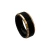 Import Azorde Jewelry black Tungsten steel ring 8MM Blue Mens Wedding Bands gold thin line from China