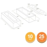 Bakipack Truffle Boxes Chocolate Boxes Candy Box Packaging Pull Out Packing Box with Clear Window Sleeves White 10 PCS Box