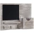 Import Barn Gray Wall-Mounted Wood Organizer Shelf with Chalkboard For Letter Holder&amp;Key Hooks from China