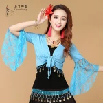 Belly Dance Dancewear Dancewear Long sleeve Top with Coins Plus size