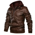 Best Price Quality Hood Leather Jacket Custom Men Fashion Leather Jacket Made In Pakistan Fashion Leather Jacket