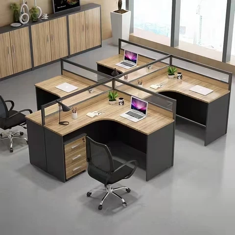 Best price T shaped wood office cubicle melamine partition desk office cubicle workstations computer table