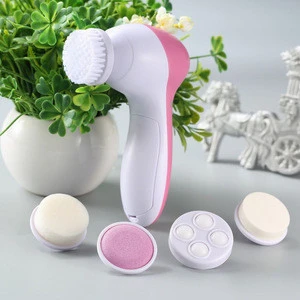 Best skin cleansing electric facial cleanser brush 5 in 1 face skin care body brush