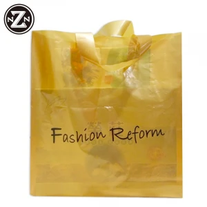 Biodegradable material custom logo printed white packing plastic bags manufacturing for clothing shopping bags