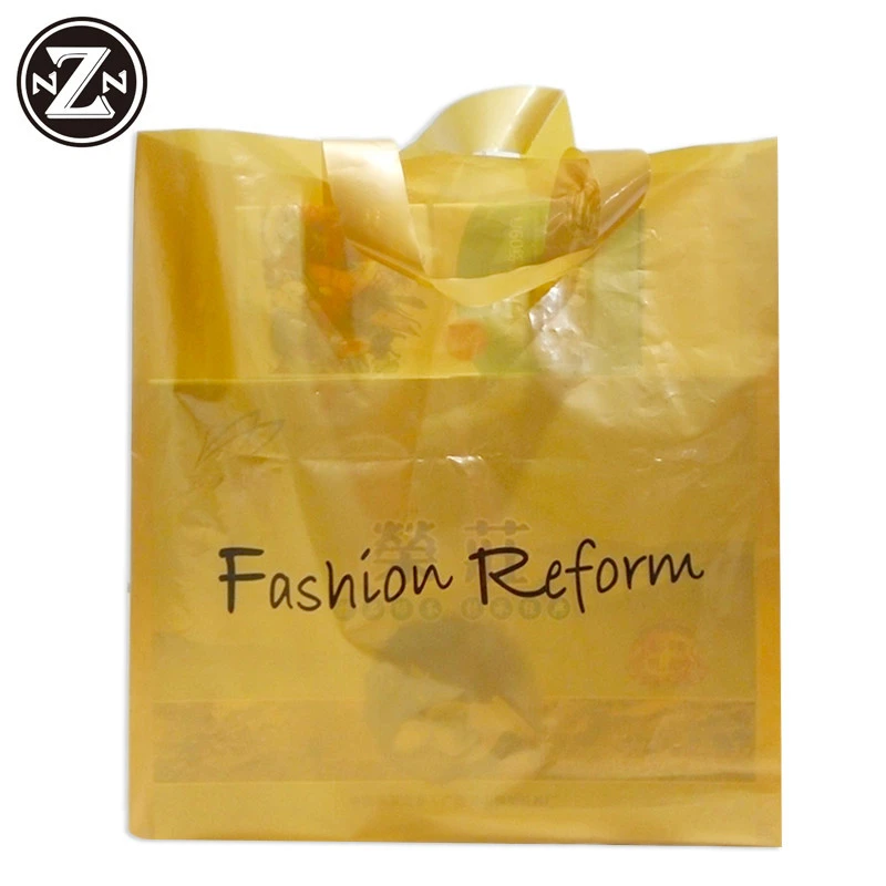 Biodegradable material custom logo printed white packing plastic bags manufacturing for clothing shopping bags
