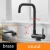 Import Black Brass Kitchen Faucet Creative Folding Basins Short Tap Rotatable faucet Under Window AIS281S from China