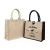 Import Black burlap jute bag shopping custom logo printed from China