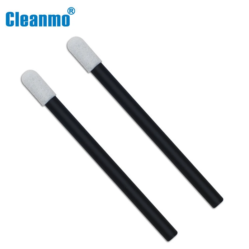 Black handle round head disposable makeup remover foam swab for lipstick lipgloss eyeshadow