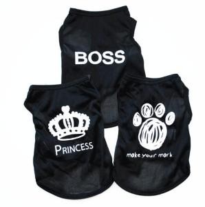 Black Pet Puppy T-Shirt Clothes Coat Apparel Costumes Warmer ropa de perro Top Vest Summer Dog Clothes