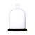 Import Blown Clear Glass Domes with Black Base for Wedding Gift Middle Glass Cloche House Decoration from China