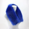 Blue Faux Fur Collar Scarf Hood Collar Shawl Stole Neck Warmer for Winter Coat Jacket Parka
