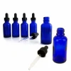 Blue Glass Essential Oil Bottles with Glass Dropper Travel Dropper Liquid Pipette Bottle Refillable Bottles Lucifugal