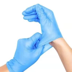 Blue Wholesale China Blue Protective Examination Gloves Waterproof and Oil-Draining PVC Powder-Free vinyl nitrile blend gloves