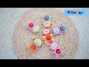 BobearToys wholesale soft newborn baby rattles cute animal handbell flashing baby mini stuffed lion toy rattle