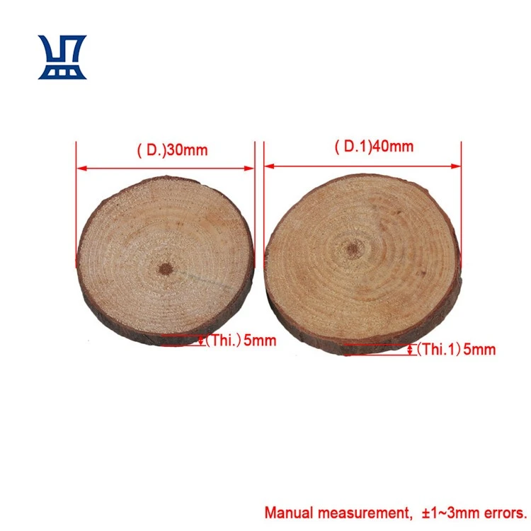 BQLZR 1.37inch Cutouts ornaments DIY craft project circle round small wood pieces