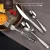 Import Bulk silver stainless steel cutlery included dinner spoon fork knife dessert spoon and fork from China