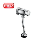 Button Type Chrome plated Flush Valve for Toilet
