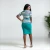 Import c10192a african style short sleeve women office formal career dresses from China