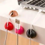 Cable Holder Clip Car Desk Desktop Wall Round USB Wire Cord Organizer Retainer Clamps Collation Management