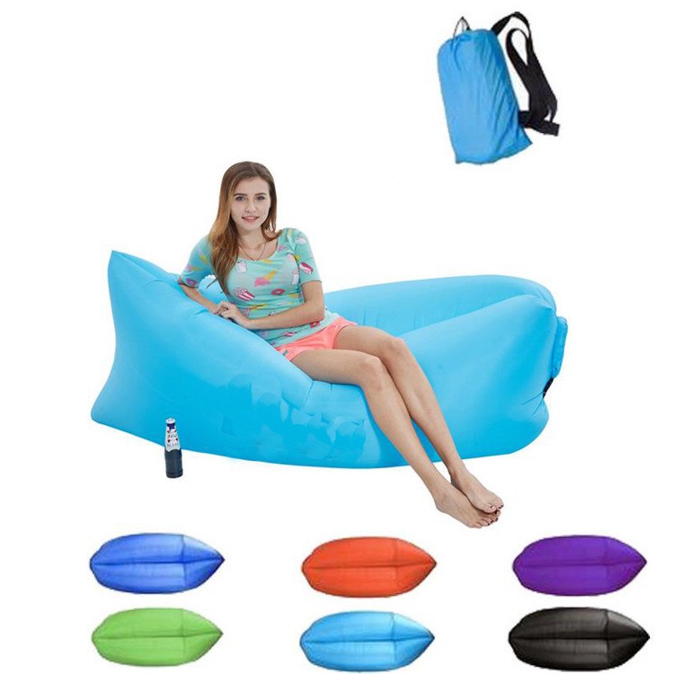 Camping Outdoor Beach Inflatable Sofa Folding Sleeping Bag Inflatable Bed Inflatable Lounger Chair