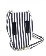 CANALOLO STRIPED COTTON CANVAS BAT DOUBLE SHOULDER ADJUSTABLE STRAP SMALL COFFIN OEM DESIGN BELT WAIST BAG