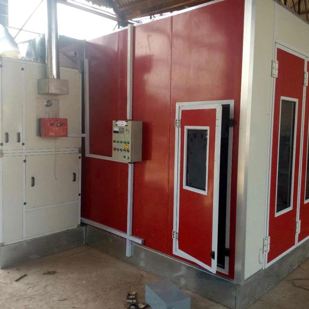 Car Painting Spray Booth AC-6900 Equipped with Diesel Burner and Fan-motor Units for Sale