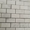 carrara white 1inch by 2 inch Bianco brick mosaic tile