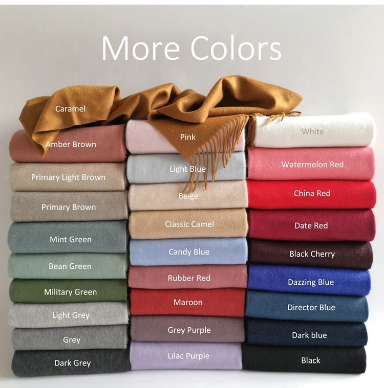 cashmere scarves luxury top quality wholesale winter solid color pashmina in bulk stole cashmere scarf women shawl pashmina