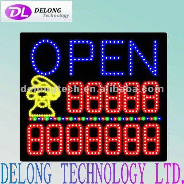 CE and RoHS 40X40cm cheap Nigeria cheap electronic led digital open sign board