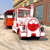 CE approved outdoor trackless train for sale, used top fun trackless tourist road train