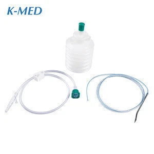 CE/ISO Approved Medical Disposable Wound Drainage Reservoir System hollow Accordion Fr10-Fr19 200ml400ml 500ml 800ml with trocar