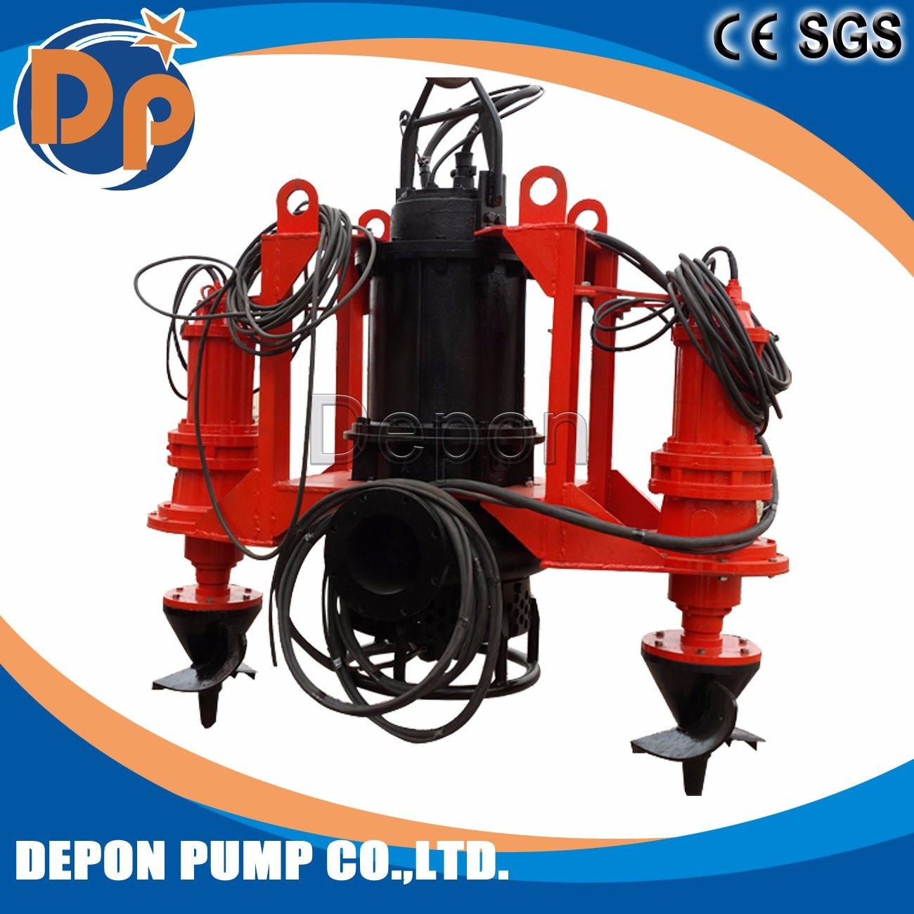 Centrifugal Single Stage Submersible Slurry Sand Pump with Agitator and Water Jet